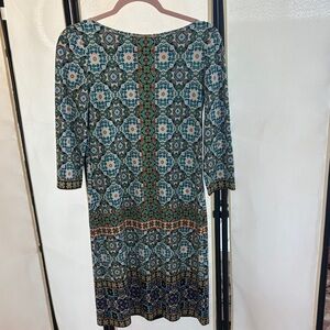 Chic Geometric Long Sleeve Dress